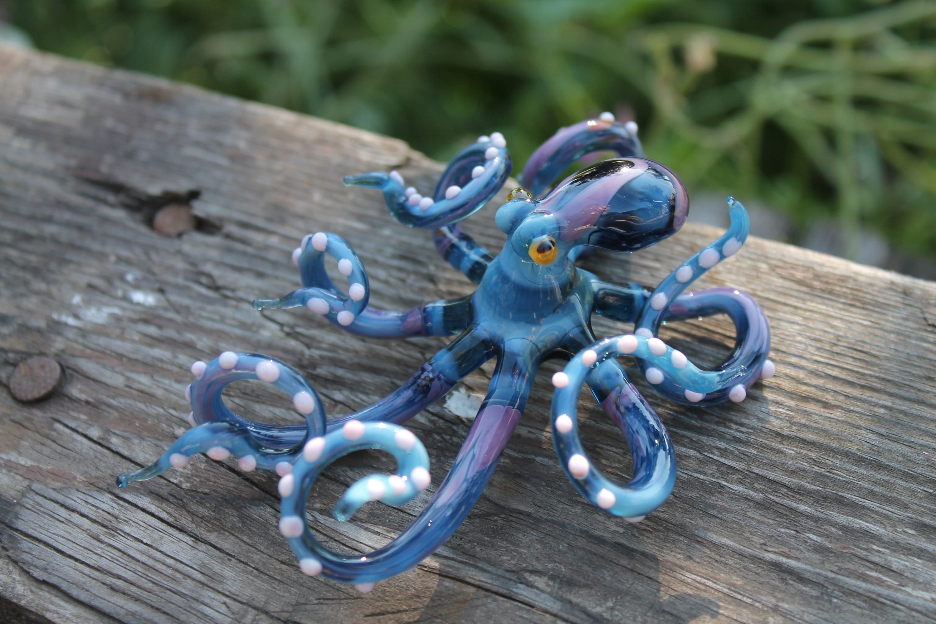 By Ganz Miniature Green Glass Octopus Figure