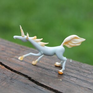 Glass Unicorn Micro Figurine Unicorn Figurine Glass Figure miniature.glass lampwork glass unicorn sculpture unicorn figurine. image 5