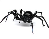 Glass Spider, Spider Blown Glass, Art Glass, Spider halloween, blown glass figurine