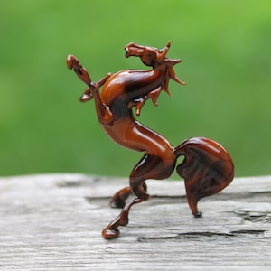 Glass Horse - Blown Glass Horse - Horse Figurine - Miniature Horse - Glass Sculpture - Murano glass