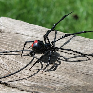 Spider Black Widow, pendant Blown glass Spider,Hanging Spider Black Widow, image 5