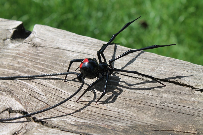 Spider Black Widow, pendant Blown glass Spider,Hanging Spider Black Widow, image 5