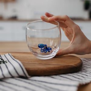 Handcrafted Drinking Glass Octopus Animal Sculpture Figurine Sea Animal shot glasses
