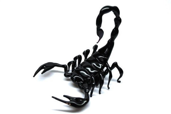 Scorpion Glass Miniature, Animals Glass, Art Glass, Blown Glass, Sculpture Made Of Glass, blown glass figurine