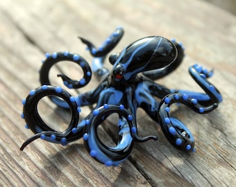 Blown glass octopus Kraken Octopus Art Octopus figurine Octopus  sculpture Inkfish Nautilus