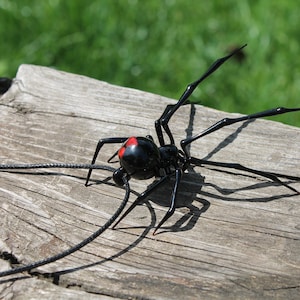 Spider Black Widow, pendant Blown glass Spider,Hanging Spider Black Widow, image 7