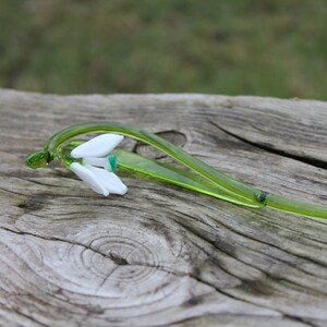 Glass Flower Snowdrop - White Snowdrop - Glass Flower - Single Snowdrop - Forever Snowdrop image 10