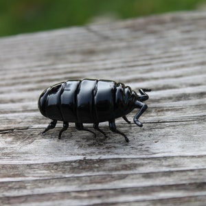 Glass woodlouse, Glass bug, Art glass, Blown Glass bug, glass sculpture woodlouse image 10