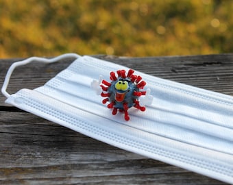 Escultura de virus de vidrio - virus de la figura de vidrio - virus de microbios