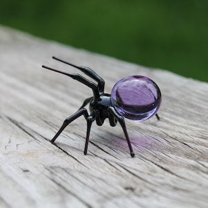 ガラスのクモの置物吹きガラスのクモガラスのクモミニチュアガラスのクモのコレクション動物ガラスの置物アートガラスのクモ