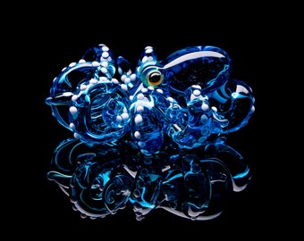 Glass Octopus glass figurine Miniature Octopus Little Glass Animals Murano Gift Blown Sculpture Art Collectible Artglass Lampwork