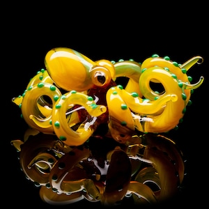 Blown Glass Octopus glass figurine Octopus Glass Ocean Octopus  Kraken Glass Octopus Figurine