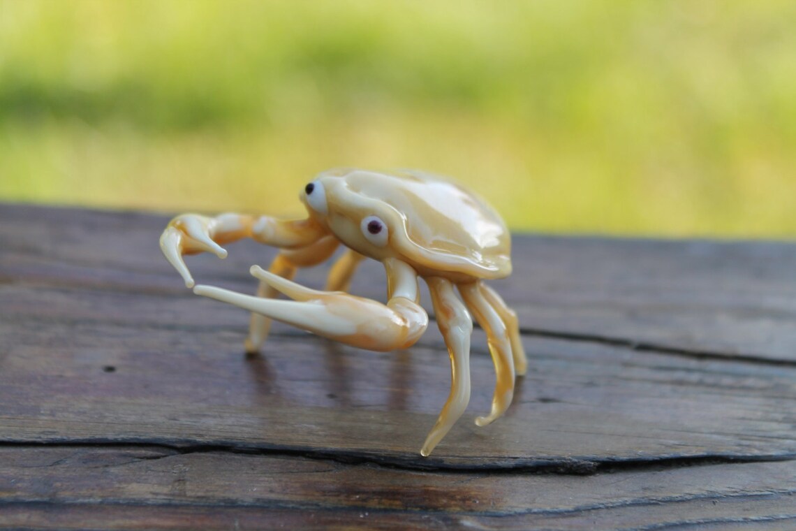 Glass Crab Art Glass Crab Blown Glass Crab Sculpture Made - Etsy