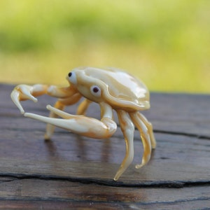 Glass Crab, Art Glass crab, Blown Glass crab, Sculpture Made Of Glass crabs, blown glass figurine