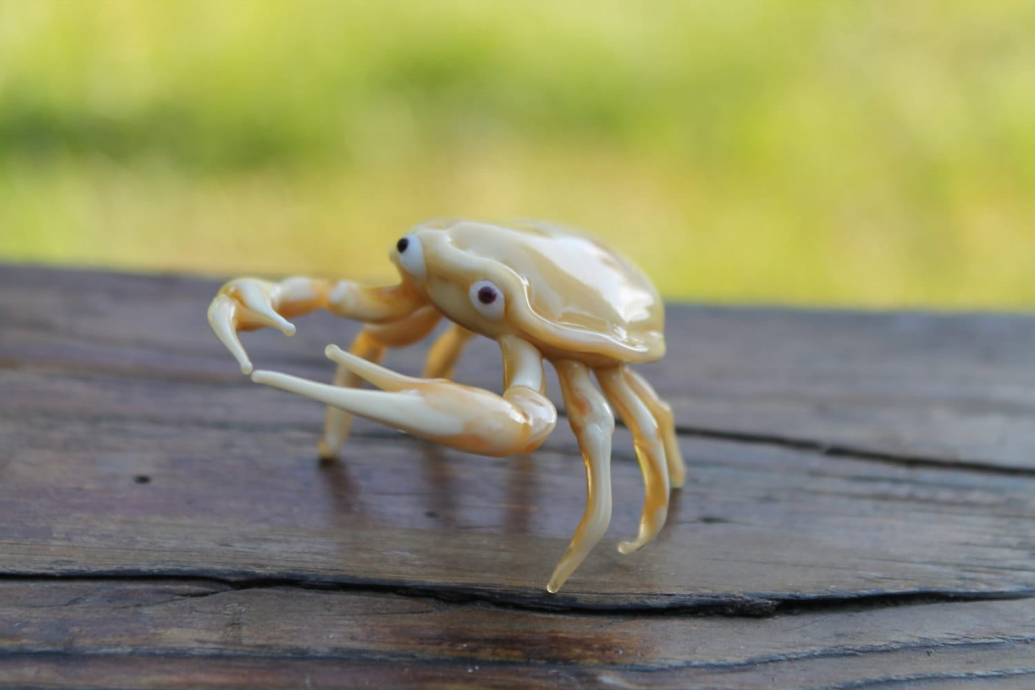 ガラスのカニ、アートガラスのカニ、吹きガラスのカニ、ガラスのカニで