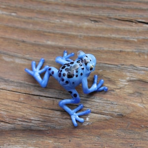 Blown Glass Frog Sculpture poison dart frog Figurine murano art collectible gifts artglass lampwork boro toy Glass Frog Miniature Homedecor