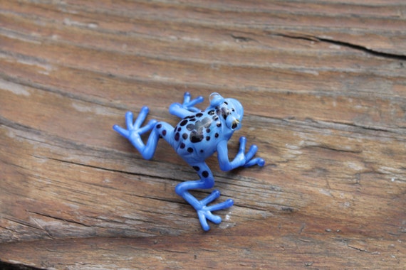 Frog Glass Miniature, Animals Glass, Art Glass, Blown Glass, Sculpture Made Of Glass