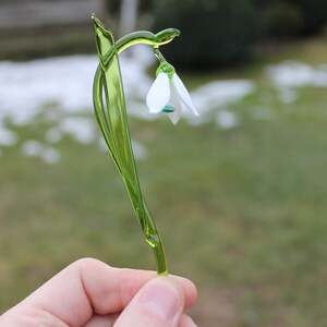 Glass Flower Snowdrop - White Snowdrop - Glass Flower - Single Snowdrop - Forever Snowdrop image 9