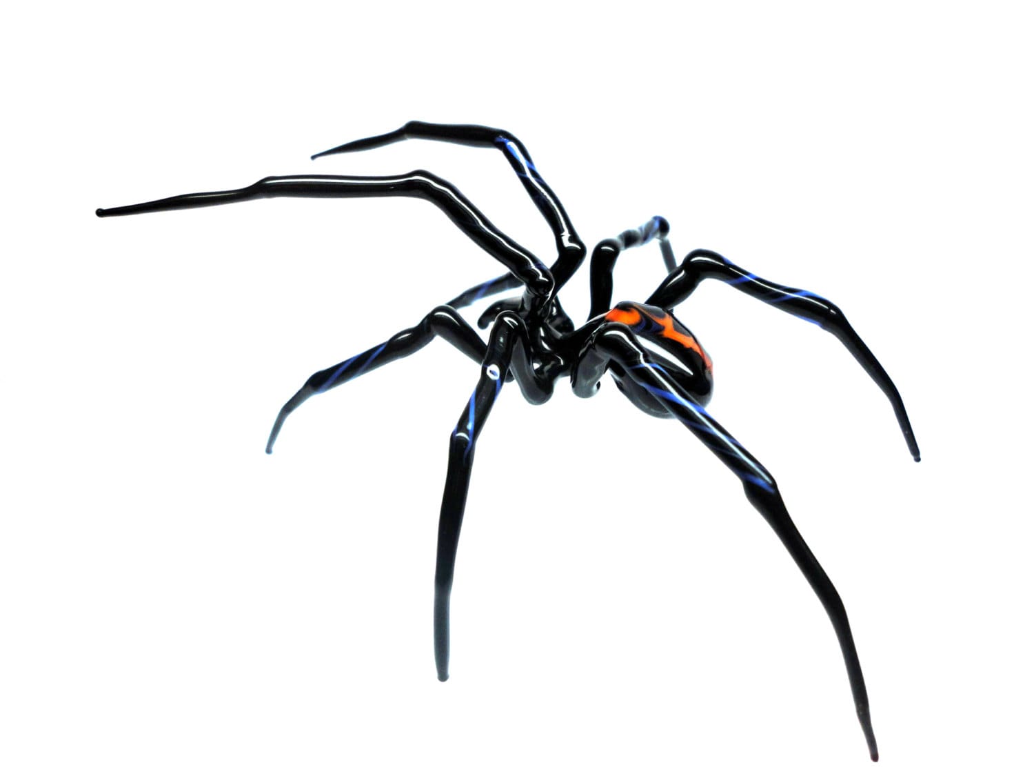 Animais de aranha em vidro, vidro artístico, vidro soprado, escultura em vidro, estatueta de vidro soprado