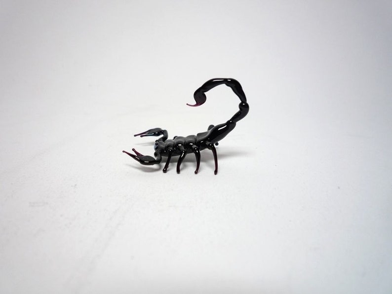 Black Emperor Scorpion Glass Sculpture glass figurine Black Glass Scorpion Figurine Glass Scorpio Scorpion Glass Miniature
