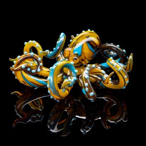 Blown Glass Octopus glass figurine Octopus Glass Ocean Octopus  Kraken Glass Octopus Figurine