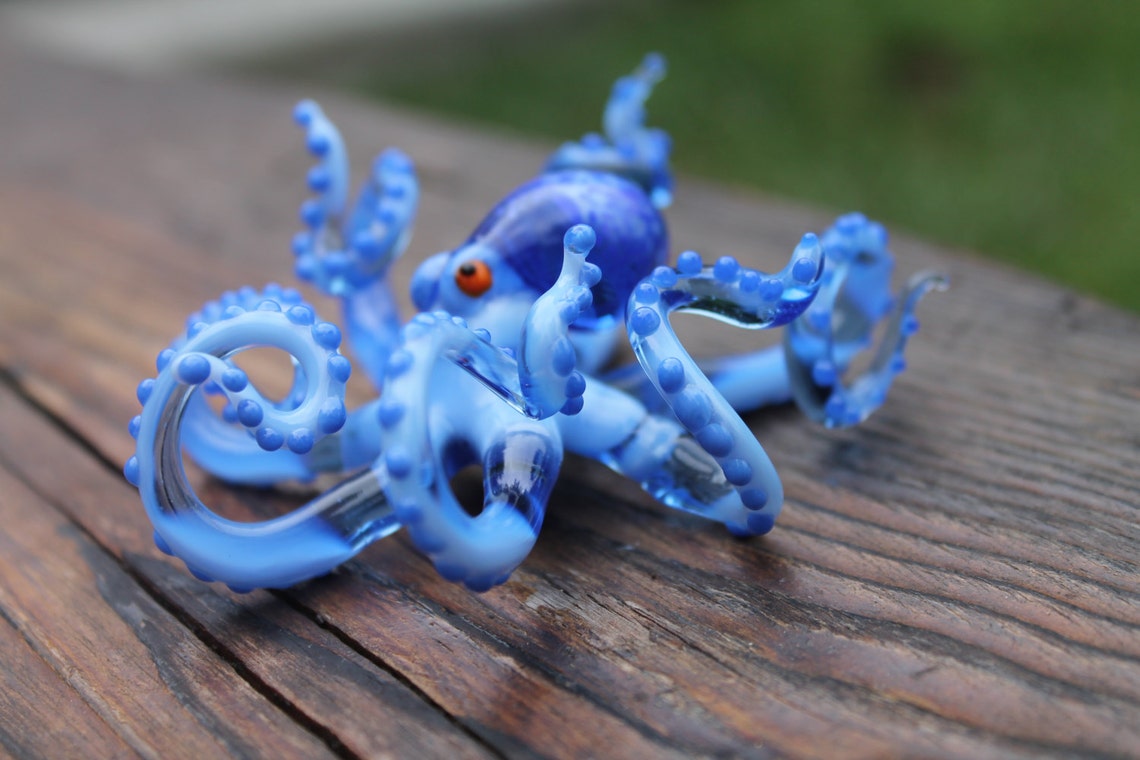 Blown Glass Octopus Glass Octopus Glass Octopus Ocean Etsy