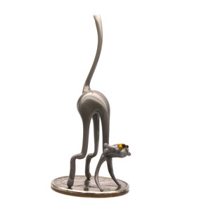Blown Glass Cat Collectible Figurine  Glass cat Miniature, Art Glass cat, Glass Blown cat , Sculpture Made Of Glass, Glass Art