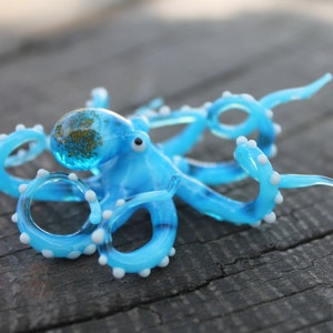 Blown Glass Octopus Glass  Octopus Glass polpo Octopus Ocean Octopus Sculpture Squid Kraken Cephalopod Blown Glass Octopus Figurine