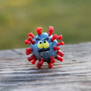 Glass virus  sculpture  - glass figurine virus - microbe virus - virus gift - Stuffed virus