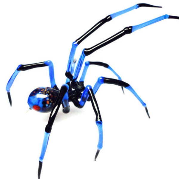 Spinnentiere aus Glas, Kunstglas, geblasenes Glas, geblasene Glasfigur, Buntglas, mundgeblasenes Glas,