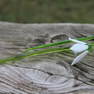 Glass Flower Snowdrop - White Snowdrop - Glass Flower - Single Snowdrop - Forever Snowdrop image 5
