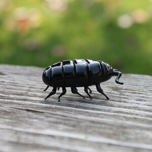 Glass woodlouse, Glass bug, Art glass, Blown Glass bug, glass sculpture woodlouse zdjęcie 8