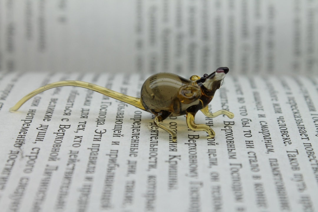 Rat Glass Miniature, Animals Glass, Art Glass, Glass Blown , Sculpture ...