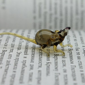 Rat Glass Miniature, Animals Glass, Art Glass, Glass Blown , Sculpture Made Of Glass, Glass Art