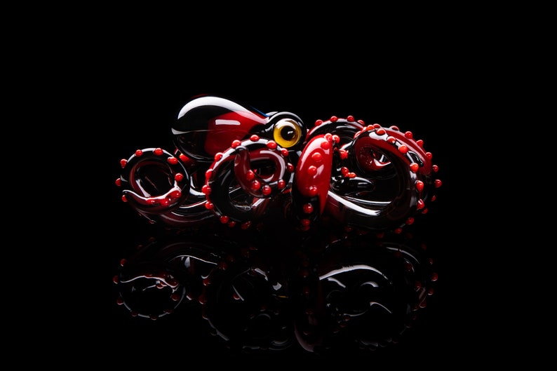 Blown Glass Octopus glass figurine Octopus Glass Ocean Octopus Kraken Glass Octopus Figurine image 2