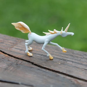 Glass Unicorn Micro Figurine Unicorn Figurine Glass Figure miniature.glass lampwork glass unicorn sculpture unicorn figurine. image 3