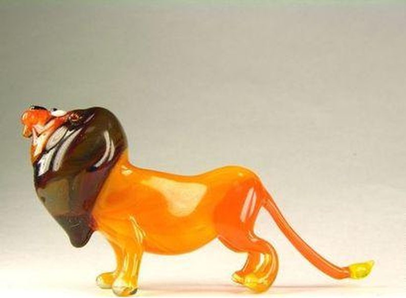 Glass The Lion King Glass Lion Art Glass Blown Glass Etsy