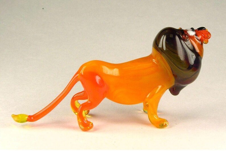 Glass The Lion King Glass Lion Art Glass Blown Glass Etsy