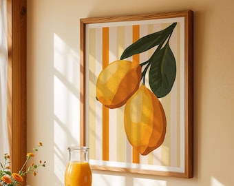 Lemons Still Life Kitchen Art Print