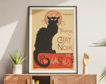 Le Chat Noir - フランスのポスター、Tournee Du Chat Noir、黒