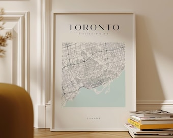 Toronto Square City Map Digital Download Art Print