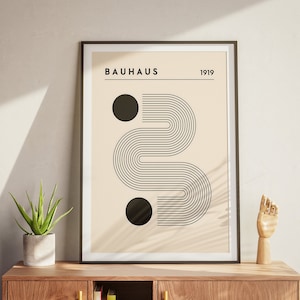 Bauhaus Geometric No. 2 Art Print: Mid-Century Modern Exhibition Poster