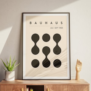 Bauhaus Geometric No. 1 Art Print: Mid Century Modern Exhibition Poster