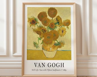 Natureza morta quinze van gogh pôster
