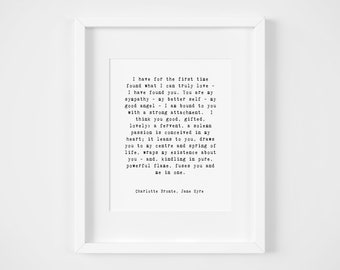 Jane Eyre Quote Typewriter Font Printable - Charlotte Bronte Quote - Instant Download