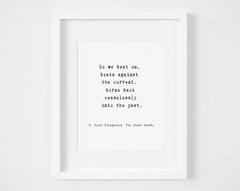 The Great Gatsby Quote Typewriter Font Printable -