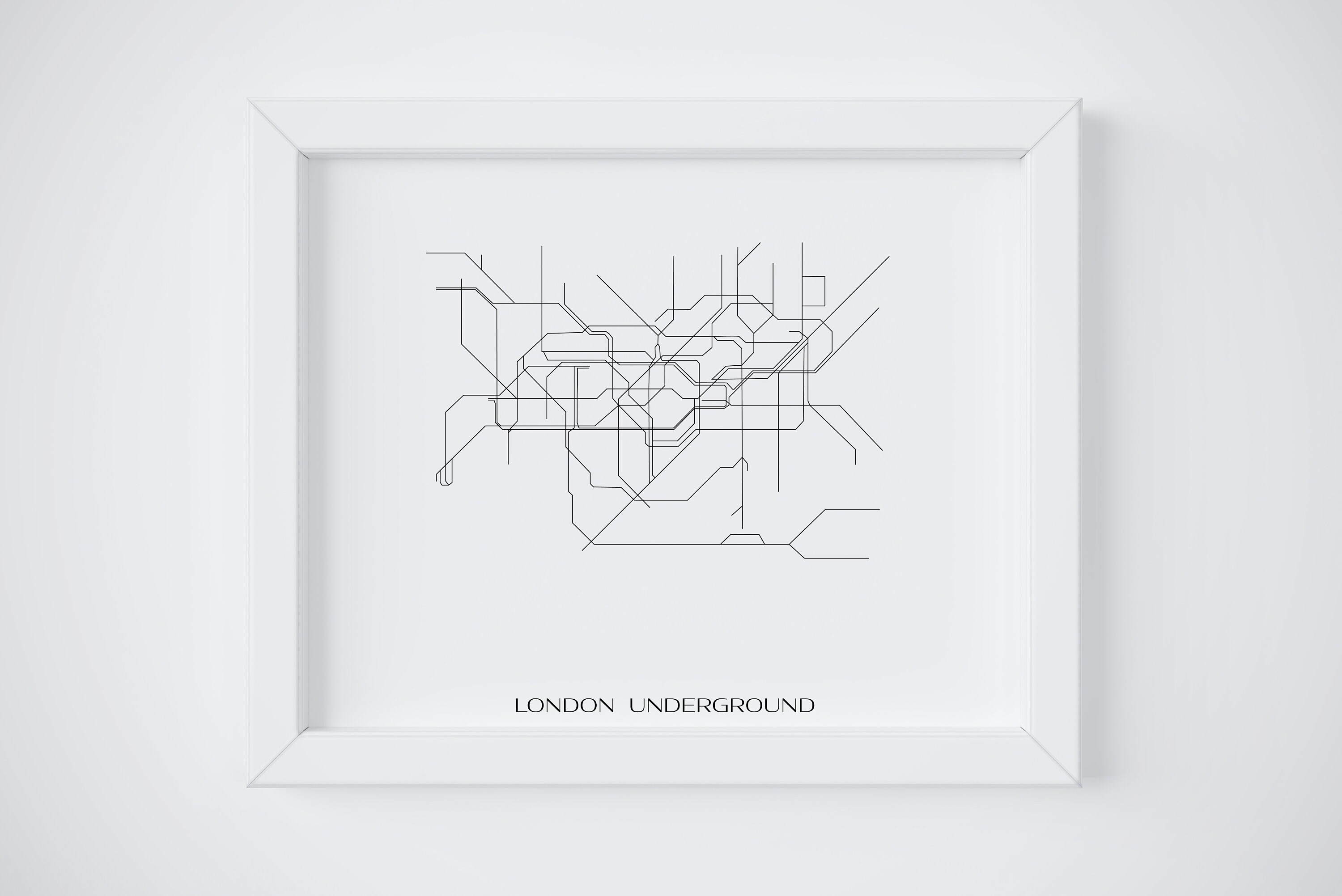 Landscape London Map Poster Black