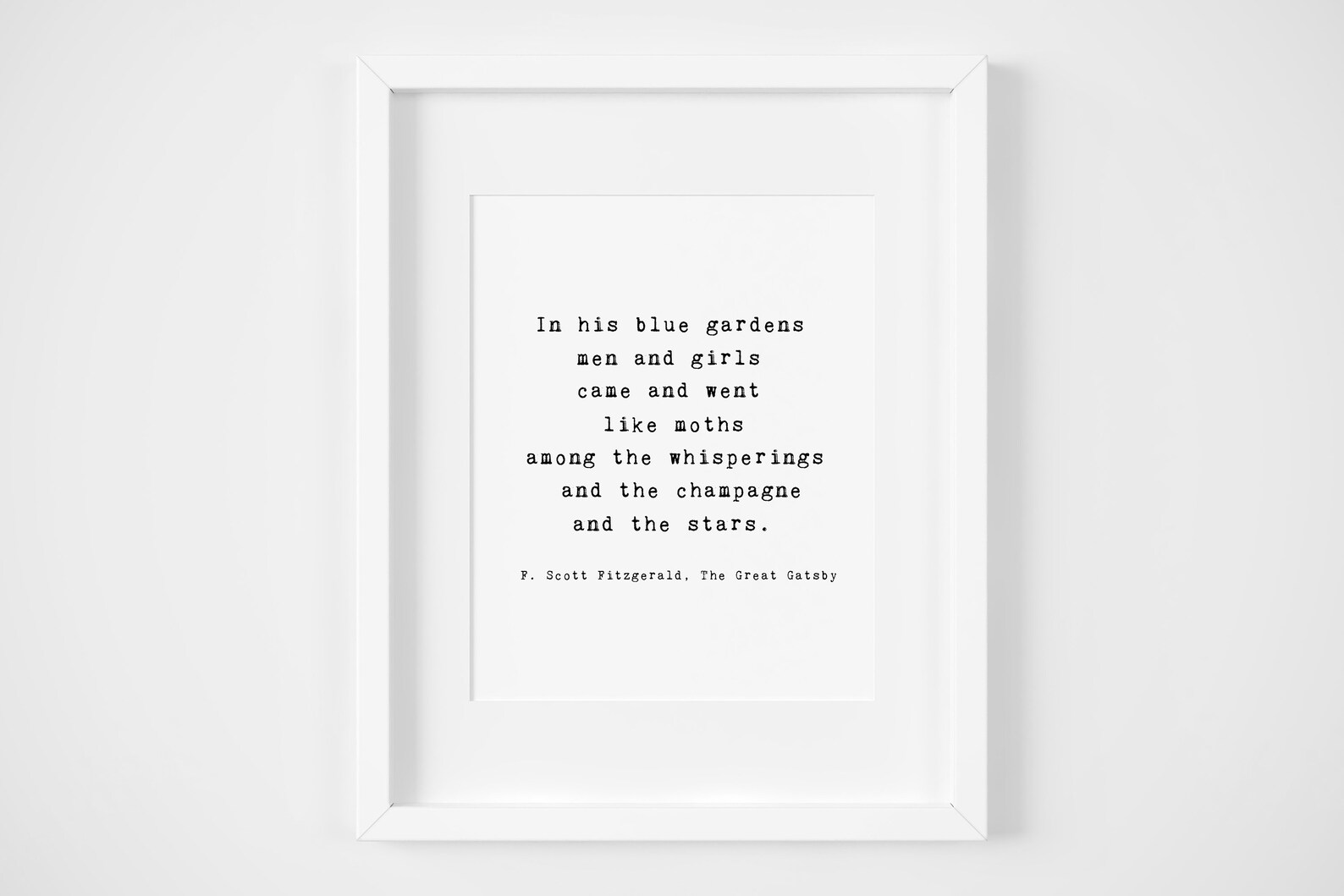 The Great Gatsby 3 Quote Printable In His Blue Gardens Quote Etsy