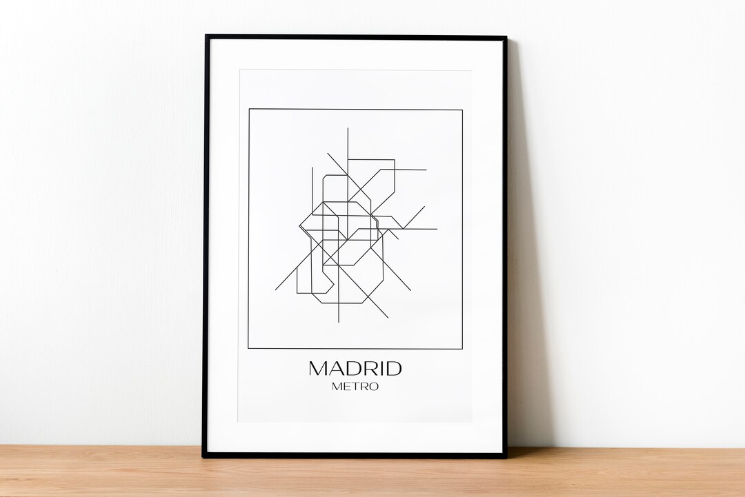 Madrid Metro Map Poster Museum Quality Giclee Print on Matte Paper - Etsy