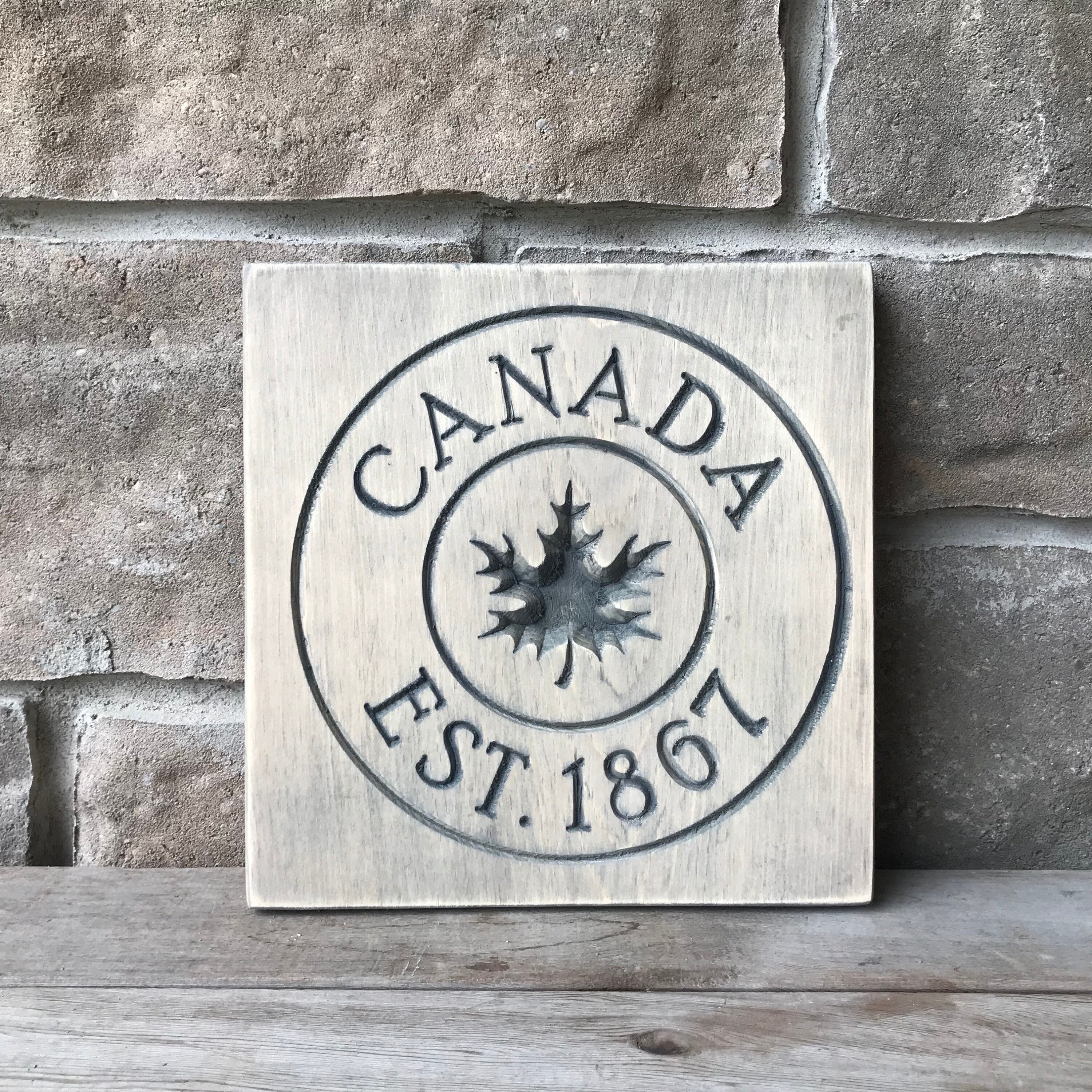 Carved Canada Wall Hanging